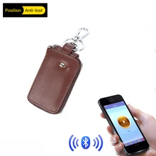 Для мужчин из натуральной кожи Lost Интеллектуальные Bluetooth высокое качество держатели карт случае gps смарт-кошелек мужской