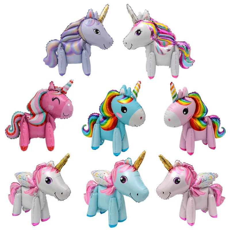

3D Unicorn Party Balloons Unicornio Wedding Foil Ballon Birthday Party Decorations Kids Adult Baby Girl Boy Event Party Supplies