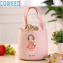 Lovely Girl Thermal Insulated Box Tote Cooler Bag Bento Pouch Lunch Storage BagLevert Dropship feb24