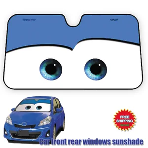 130X70 см Автомобильный солнцезащитный синий козырек от солнца на лобовое стекло, козырек, покрытие на переднее и заднее стекло, защита от ультрафиолета, защитная пленка, отражающая Стайлинг автомобиля - изображение