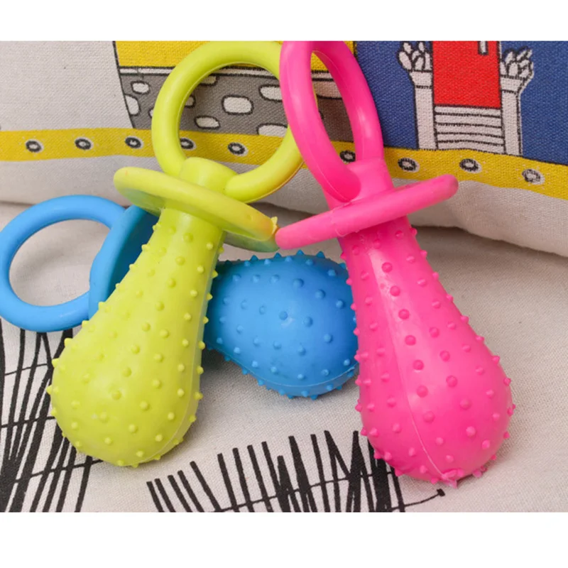 

1pcs Hot Sale Pet Dog Toys Cute Rubber TPR Nipple Toy Rubber Resistant Barbed Bones Bite Clean Teeth Chew Training Toy Supplies