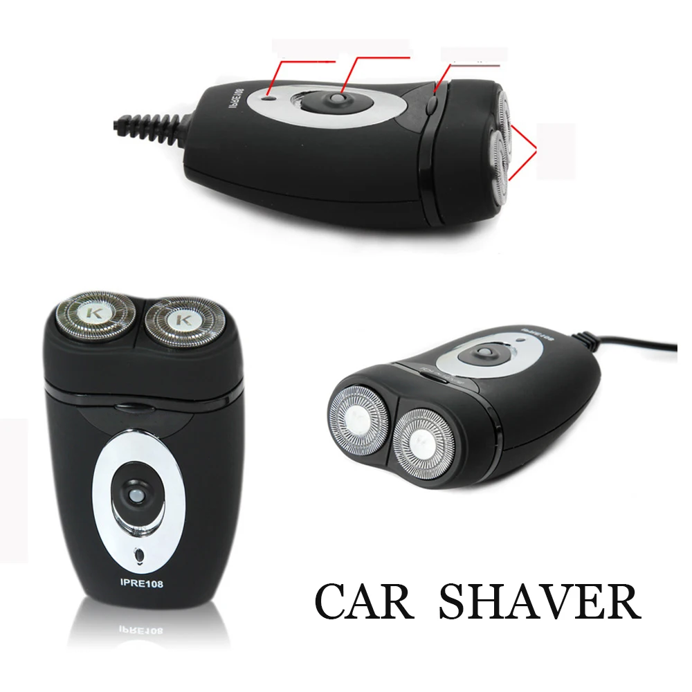 

Car Universal New Electric Shaver for automobile Car Portable Beard Hair 2 Blades razor Dual shaving heads 12V-24V