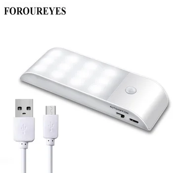 Under Cabinet Lights Kitchen Lighting IR Motion Sensor 12LEDS smd5730 Night Lights USB Chargeable Stair Light Closet Lamp 1