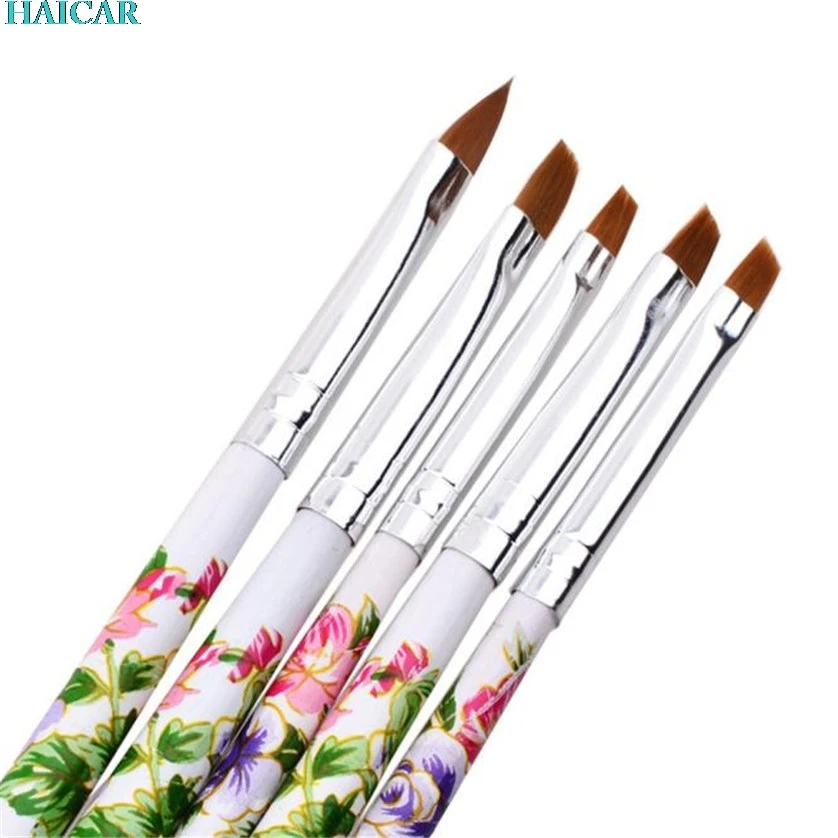 

5pcs UV Gel Acrylic Nail Art Brush Painting Pen Set Nail Design Manicure Tool