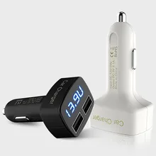 Universal 4 In 1 Dual font b USB b font Car Charger Power Adapter Voltage DC5V