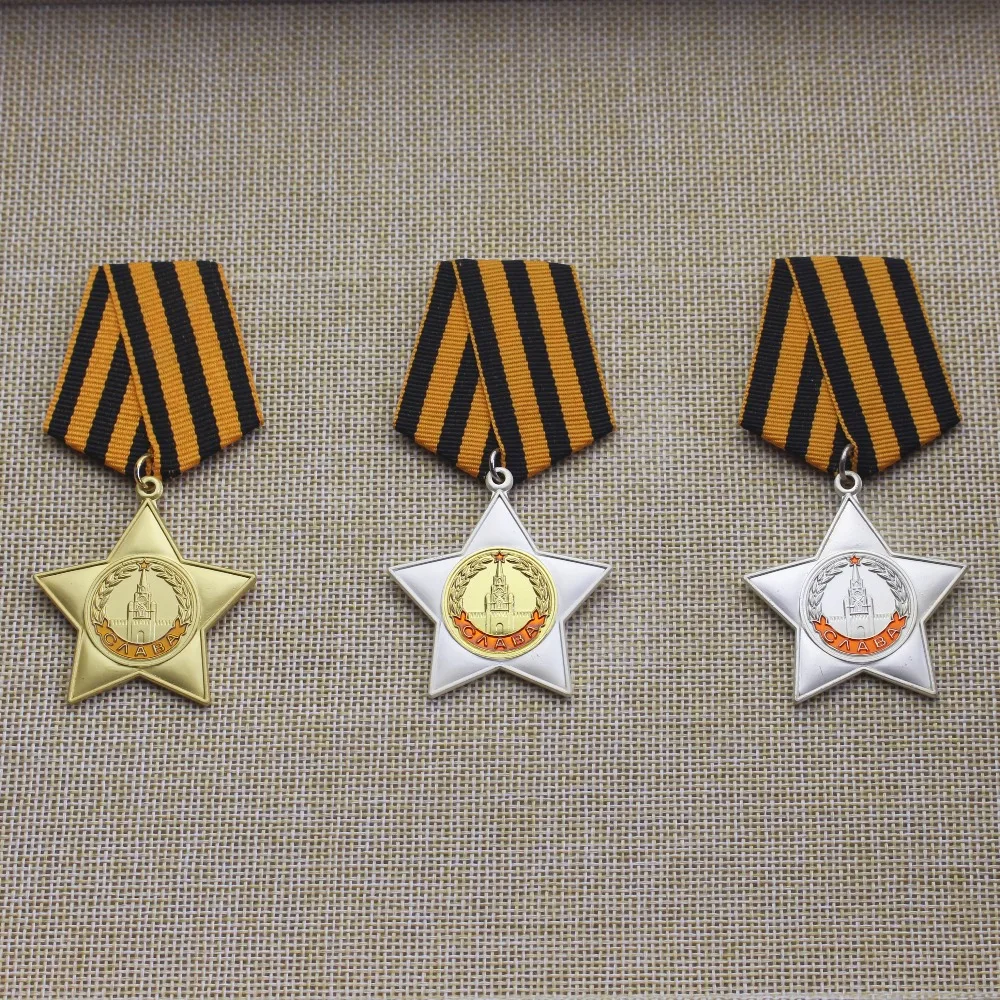 free shipping ussr 1st 2nd 3rd class order of glory with ribbon cccp medallion soviet union - Military Decorations free shipping ussr 1st 2nd 3rd class order of glory with ribbon cccp medallion soviet union - Military Decorations