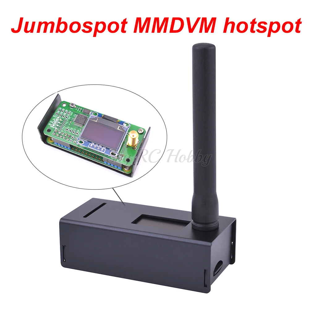 Jumbospot MMDVM Поддержка точки доступа P25 DMR ycf+ raspberry pi+ OLED+ антенна+ черный чехол+ 16G tf-карта готов к QSO