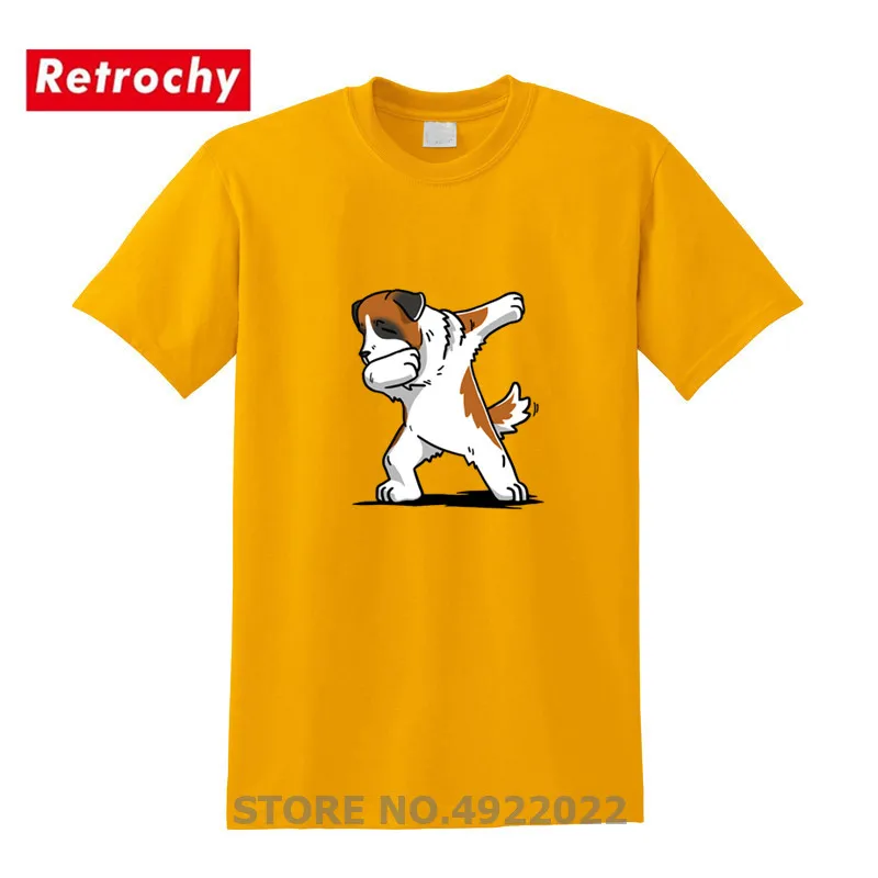 

Funny Dabbing Saint Bernard Dog T Shirt Men's Short Sleeves Custom Parody Dog Dab T-Shirt Dog lovers gift Tee shirt Hipster Tees