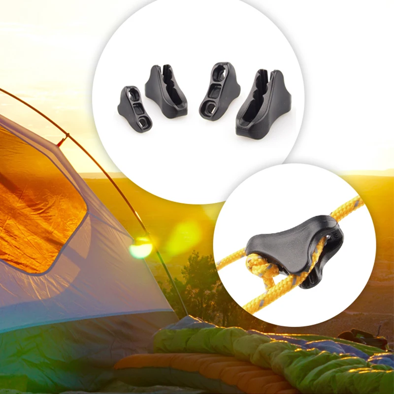 

10pcs Triangle Rope Tightener Tensor Cuerda Camping Tent Guy Lines Runner Adjuster Cord Awning Rope Tensioner for Backpack