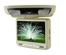 9inch car roof monitor dvd player with USB/SD/IR/FM/wireless game 180 degree rotatable screen built in speakers