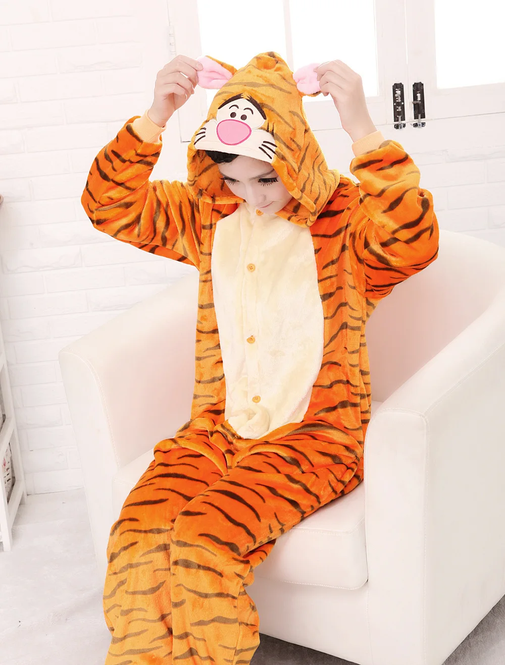 Jumping Tiger Animal Pijama Pijama Animal Pijamas Adulto Unisex para