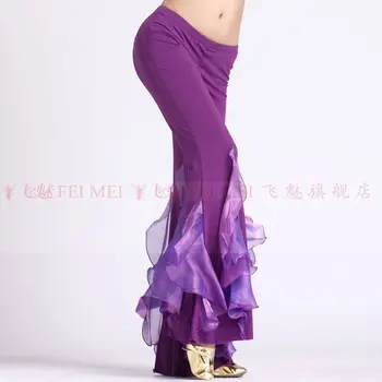 

New belly dance costumes senior sexy crystal cotton crimping belly dance pants for women belly dance trousers