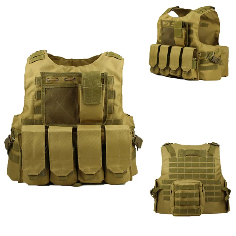 

Tactical Molle Vest Protection Plates colete USMC Soldier Combat Vest Army Military Camouflage Carrier Unloading Airsoft