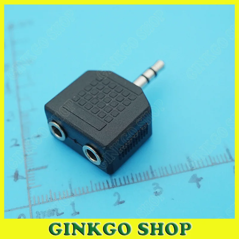50pcs lot 3 5mm Audio Stereo Conversion Adapter 1 to 2 3 5mm Audio Video Headphone Adapter