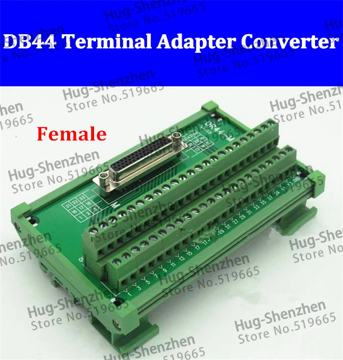 

DB44 Φ DR-44 44 pin DR44 Female 44pin порт din рейка Монтажная Клеммная колодка адаптер преобразователь печатная плата D-SUB 3 ряда