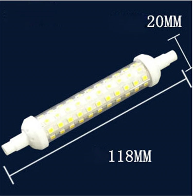 Керамика тела 118 мм 135 мм R7S лампа SMD2835 110 V 220 V 15 Вт, 20 Вт, хит продаж затемнения светодиодный Corn light 360 градусов Заменить галогенная