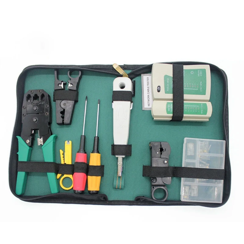 RJ45 RJ11 RJ12 Cat5 Cat5e Portable LAN Network Tool Kit Utp Cable Tester/&Plier
