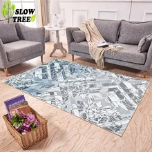 Медленно дерево Европейский гостиная ковер прямоугольной формы моды татами матрас Домашний уголок спальня ковер 80x120 см для чайного столика, дивана коврик