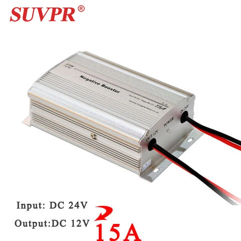 

Real SUVPR negative booster DC 24V to DC 12V/15A 180W car power step-down transformer converter free shipping