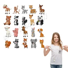 Пластыри для детей, милые Мультяшные наклейки с животными, моющиеся, сделай сам, аксессуары на заказ, Parches, легкая печать, аппликация, пластыри с теплопередачей
