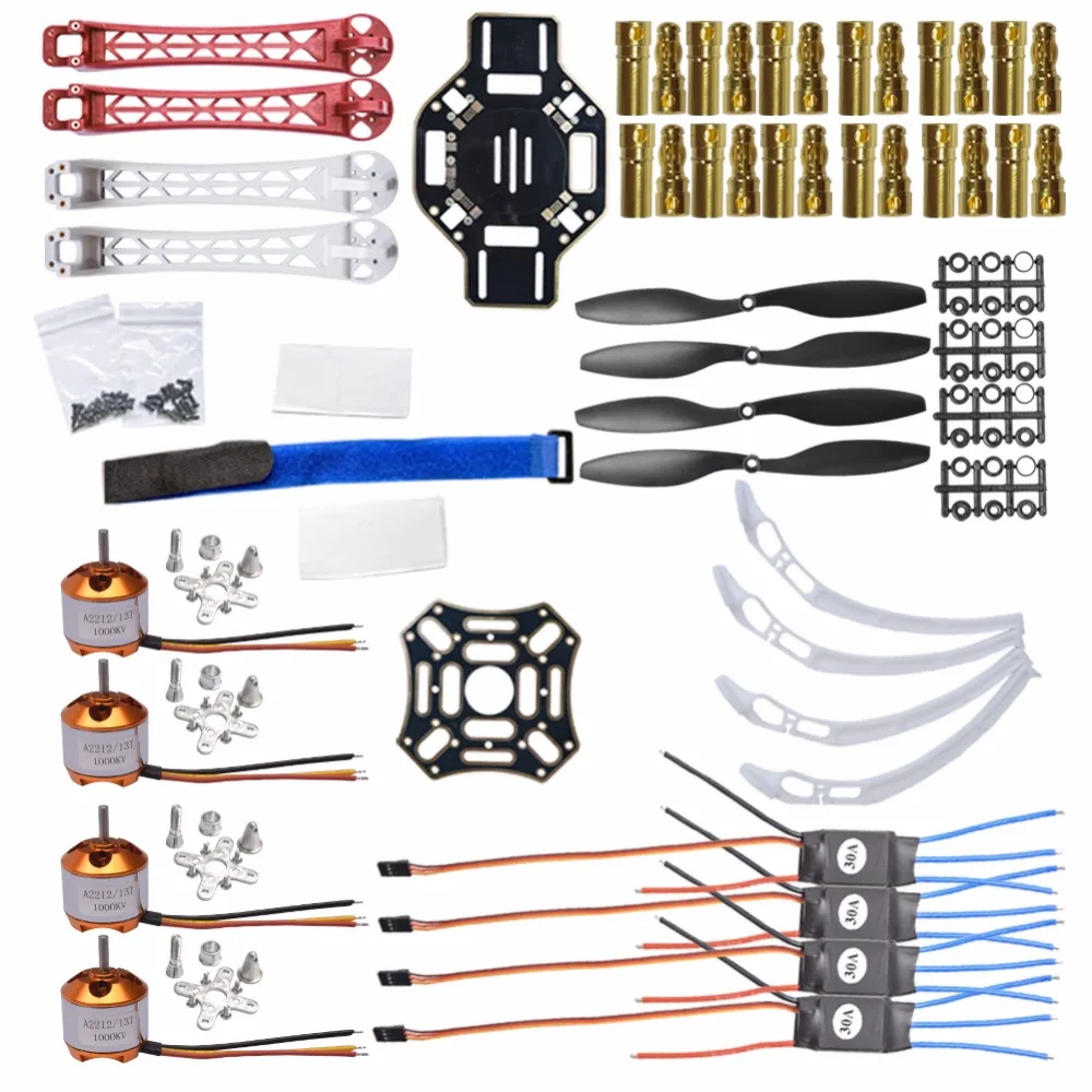 

A2212 1000KV Brushless Outrunner Motor+F450 Frame +Gold Bullet Connector+30A ESC+1045 Propeller + for RC Aircraft Multicopter