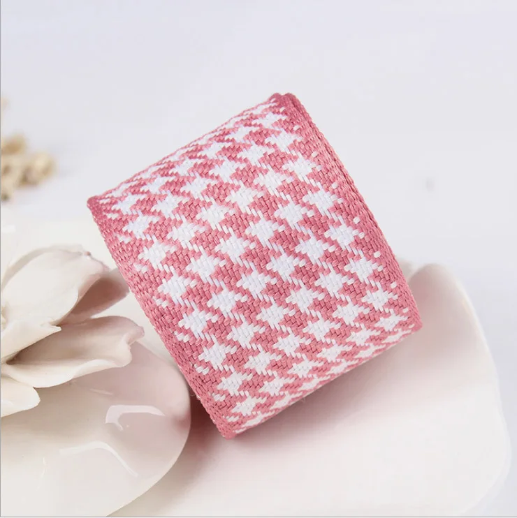 Ленты Хаундстут Высокое качество DIY ткани ручной 10 25 40 мм 3/" 1" дюймов - Цвет: 0258 Pink