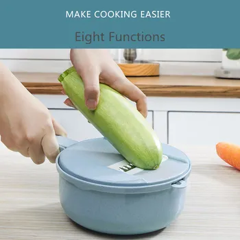

New Manual Slicer Multi-Functional Kitchen Tool Gadgeteco-Friendly Vegetable Slicer Egg Separator Cooking Chopped Garlic Grinder