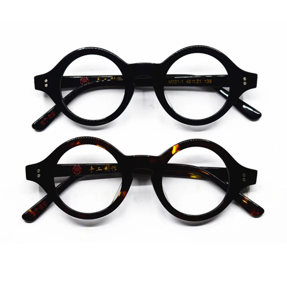 Hand Made Eyeglass Frames Vintage Small 40mm Round Glasses For Men