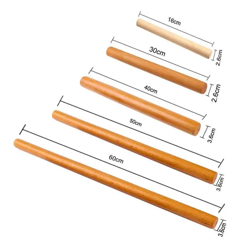 Rolling Pin Baking Corrugated Wood Dough Roller Rolling Pin Pizza,