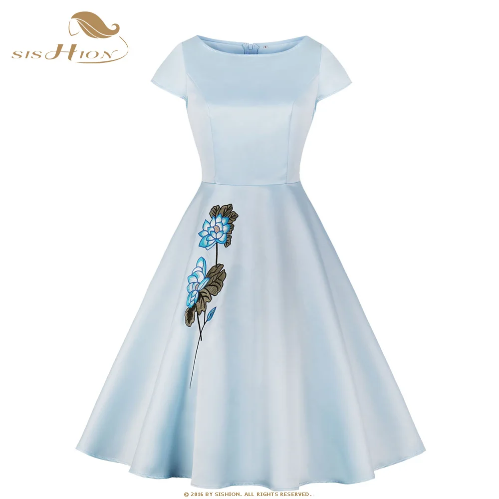 blue floral sundress