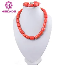 Ожерелье из натурального коралла браслет ювелирный набор африканские бусы коралловые украшения набор заводская цена CNR029
