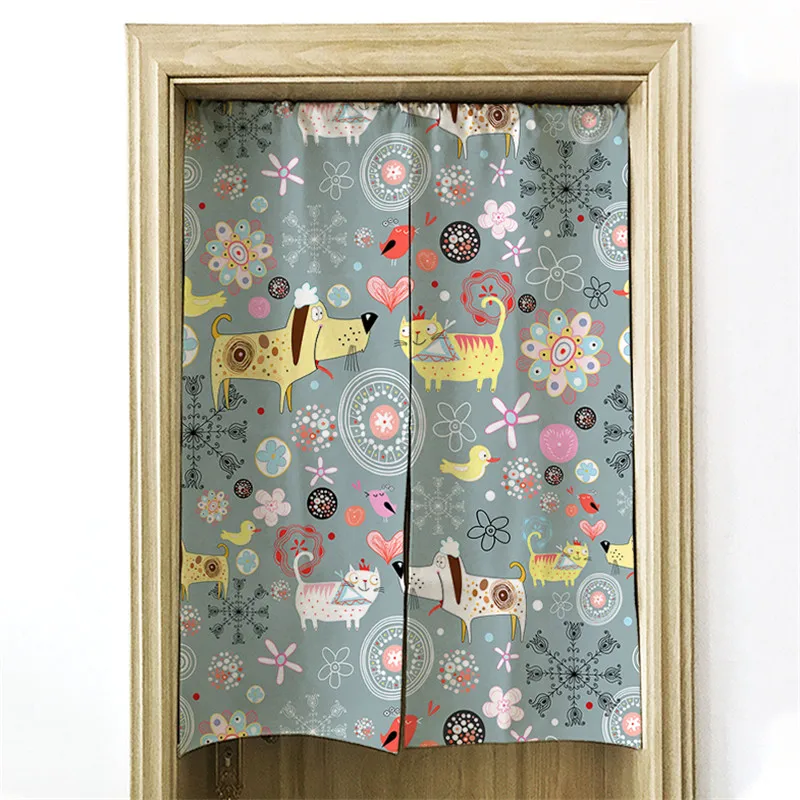 

Cartoon Kitchen Restaurant Decor Half-curtain Window Short Linen Door Curtains Cafe Series