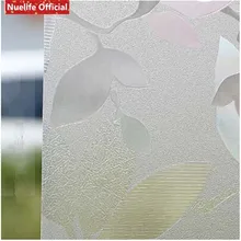 80 см x 100 см лист узор Электростатическая пленка «замороженное стекло» гостиная спальня ванная комната раздвижная офисная дверь окно Солнцезащитная пленка