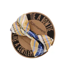 Шотландская клетка клетчатый узор жених свадьба хост повседневная одежда галстук-бабочка полиэстер шелковый галстук-бабочка ручной работы