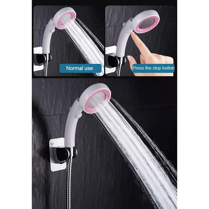 Shower Head 360 Degree Rotation Sprayer Removable Stainless Steel
