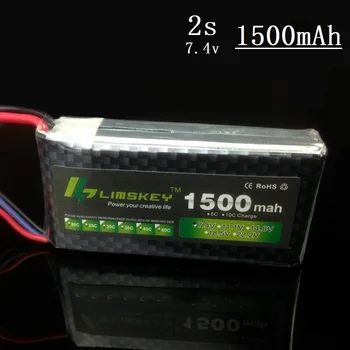 

7.4V 1500mAh Lipo Battery For RC Halicopter Airplanes 2s 7.4v Lithium battery 1500ma 7.4v Drone Batterys 2s battery