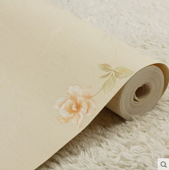 

Pastoral Floral Background Wallpaper 3D Embossed PVC Retro Rustic Wallpaper Roll Plain bedroom wallpaper For Walls