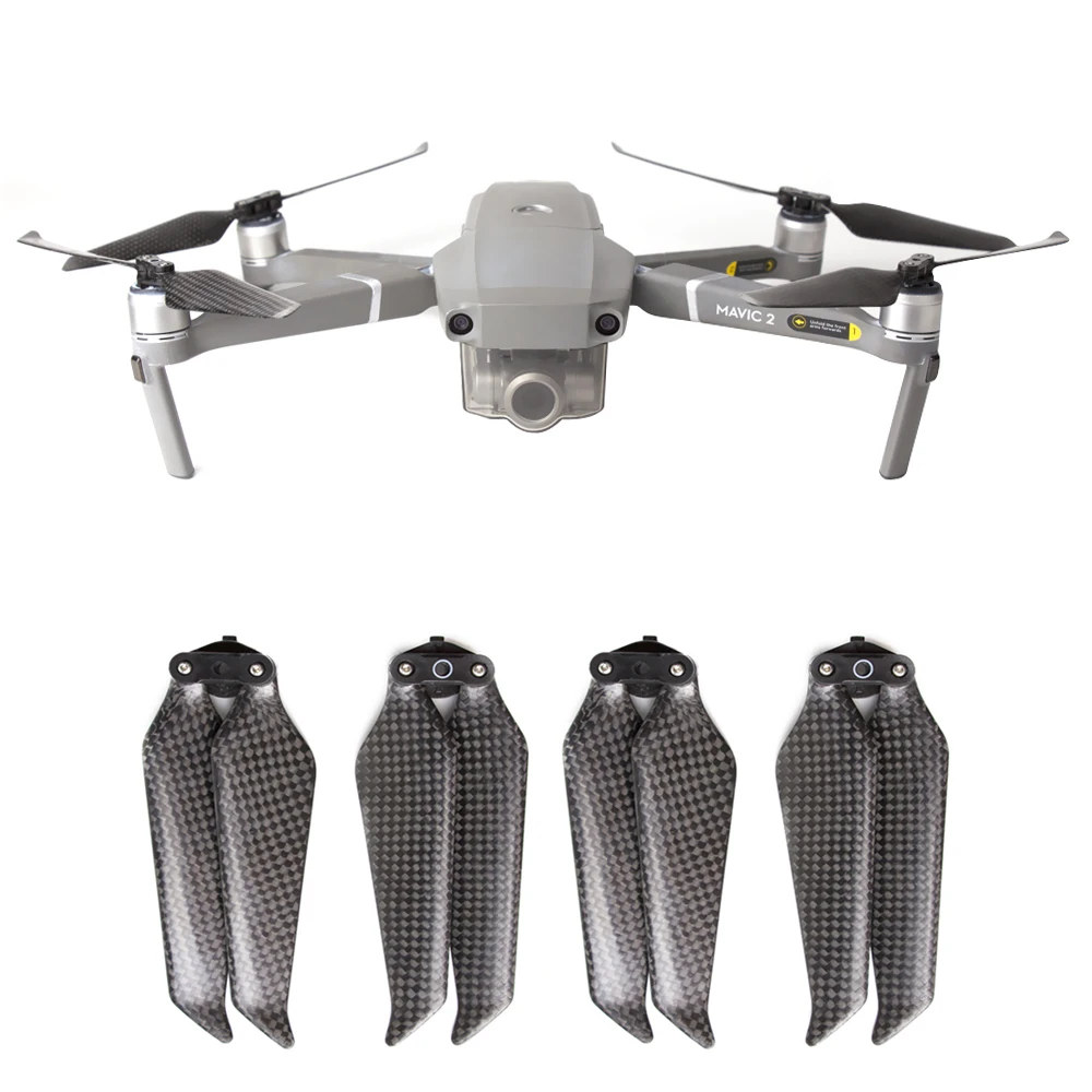 

Carbon Fiber Propellers 8743F Low Noise Blades Foldable Quiet Props Quick Release Replacement for DJI Mavic 2 Pro / Zoom 2 pairs