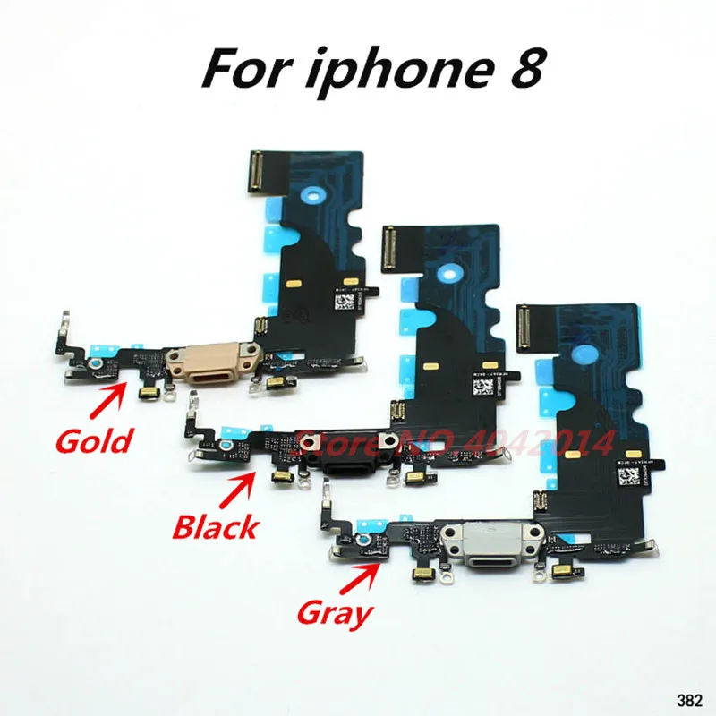 Оригинальный USB зарядный док порт с микрофоном гибкий кабель для iPhone X 8/8 plus