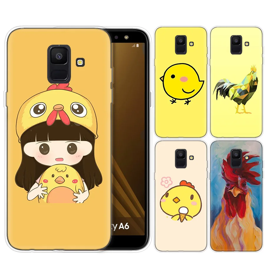 

Animal Chicken Pattern Phone Case Coque for Samsung Galaxy A20e A80 A70 A60 A50 A40 A30 A20 A10 A9 A7 A8 A6 Plus 2018 Note 8 9
