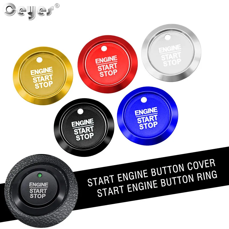 

Ceyes Car Engine Start Stop Button Cover Styling Accessories Ring Fit For Ford Focus Mustang Escort F150 Ecosport Taurus Sticker