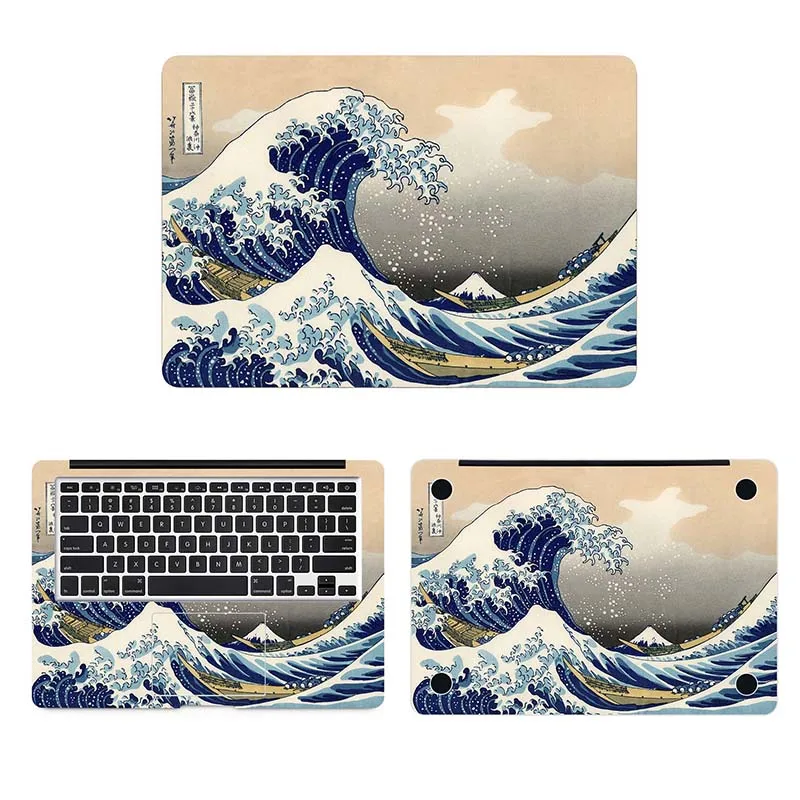 Японская Классическая живопись Ukiyo-e наклейка для ноутбука Macbook Decal Pro Air retina 11 12 13 15 дюймов Mac полное покрытие кожи ноутбука - Цвет: ACD side