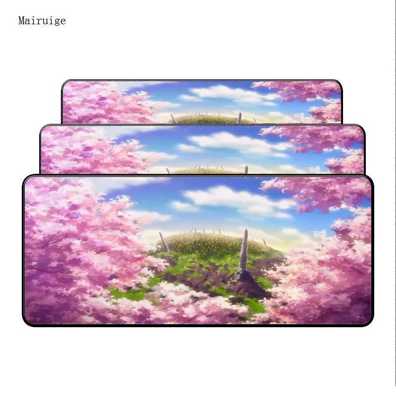 Mairuige Pink Flower Large Mouse Pad Overlock Edge Big Gaming mouse Pad Send BoyFriend the Best Gif