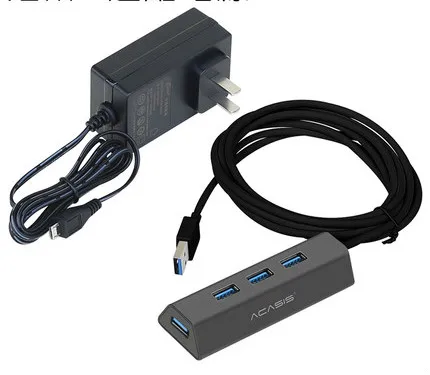 Адаптер питания Acasis HS0063 алюминиевый 2 м 4 порта 5 Гбит/с USB 3 0|USB-хабы| |