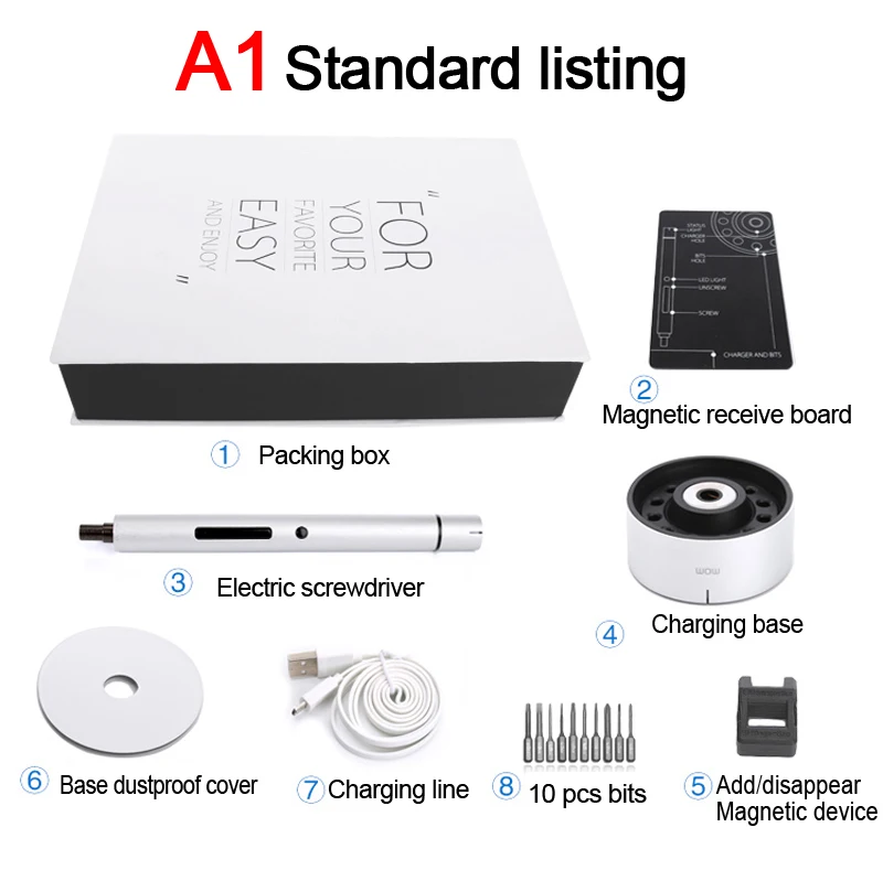 Wowstick A1 прецизионная электрическая отвертка, аккумуляторная батарея, мобильный телефон, камера, ремонт, электроинструменты