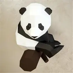 Ручной работы бумага панда модель игрушки 3D DIY материал ручной вечерние творческий партии Показать Реквизит прекрасный прилив кровать