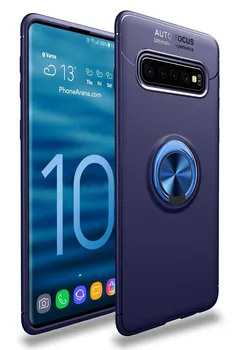 

Stand case Silicone with Ring for Samsung Galaxy S10 Blue
