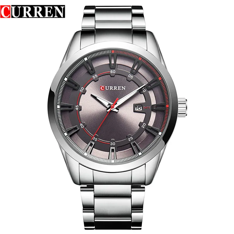 Vente Relogio Masculino Curren Montre Hommes De Luxe Marque En Acier Inoxydable Montres À Quartz Analogiques Décontracté Sport Horloge Étanche Montres Pour Hommes