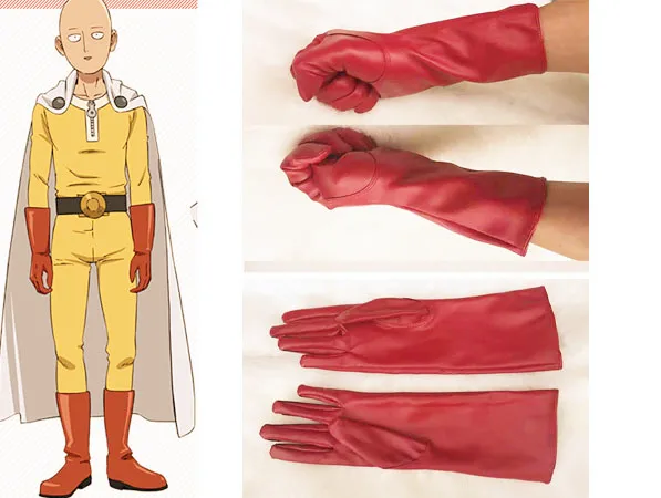 ONE PUNCH-MAN Wanpanman Saitama Full Set Cosplay Costume Gloves Free Shipping 