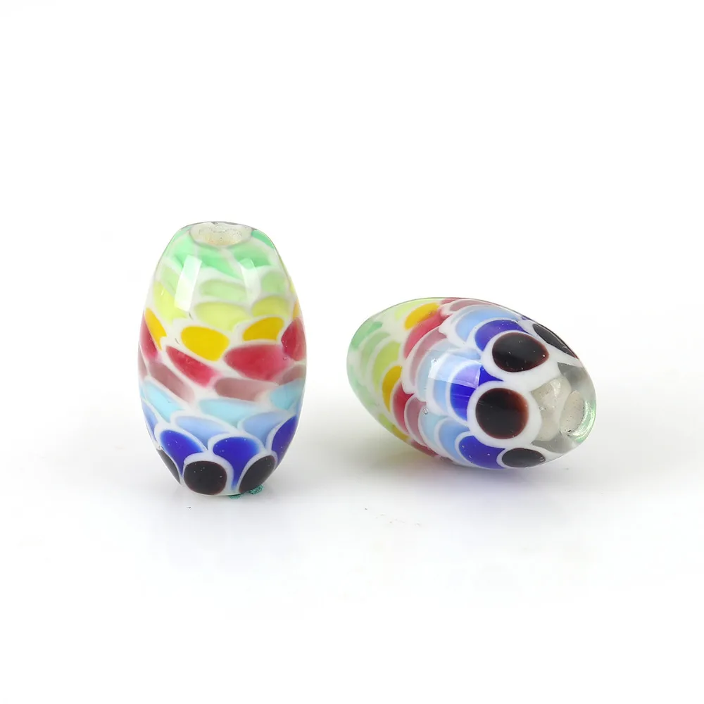 DoreenBeads стеклянные бусины в японском стиле цветные форме рыбьего чешуи около 17 мм x